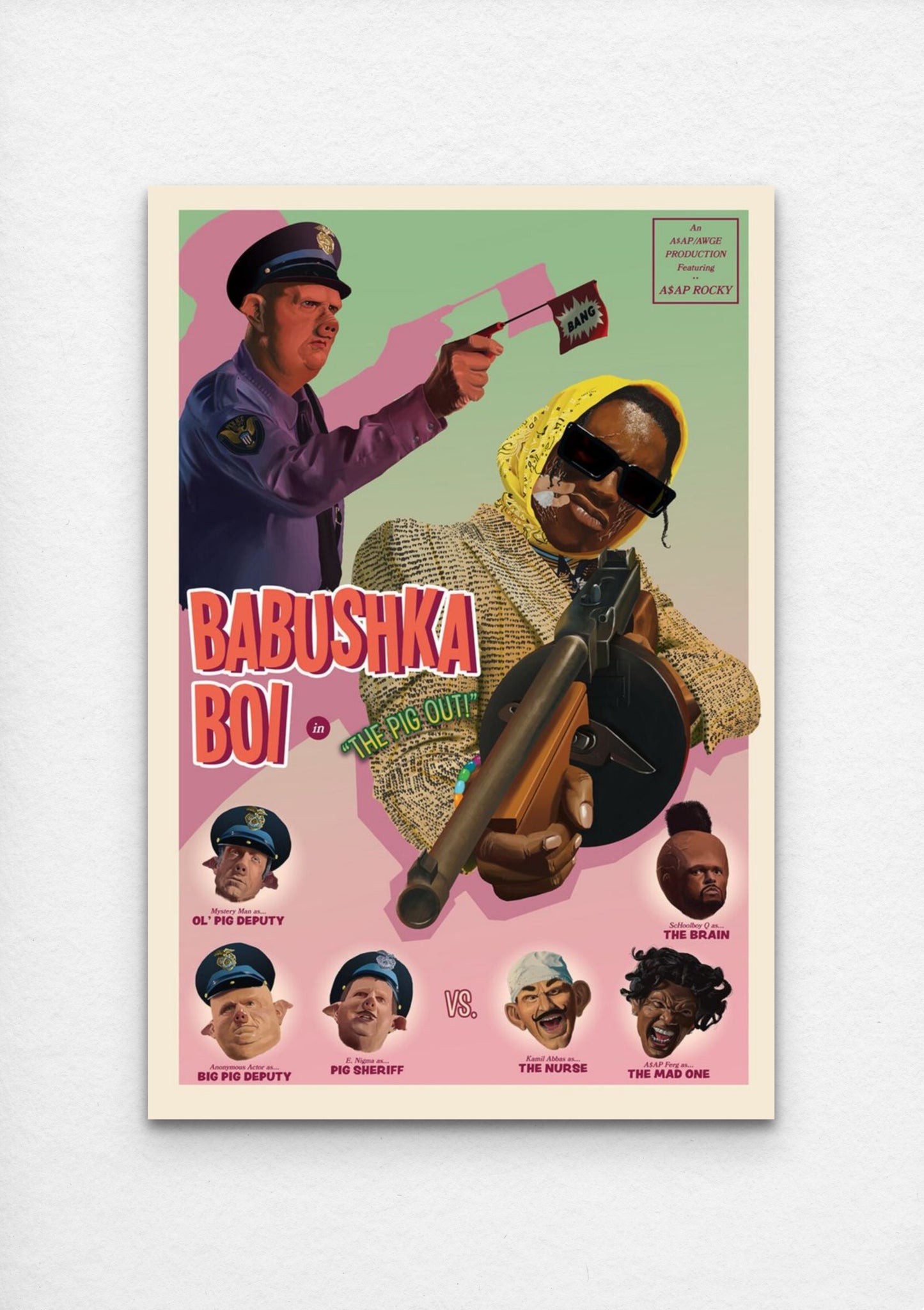 A$AP Rocky - Babushka Boi - Poster and Wrapped Canvas