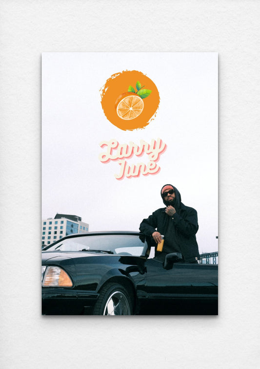 Larry June - Organic Orange Juice - Poster and Wrapped Canvas
