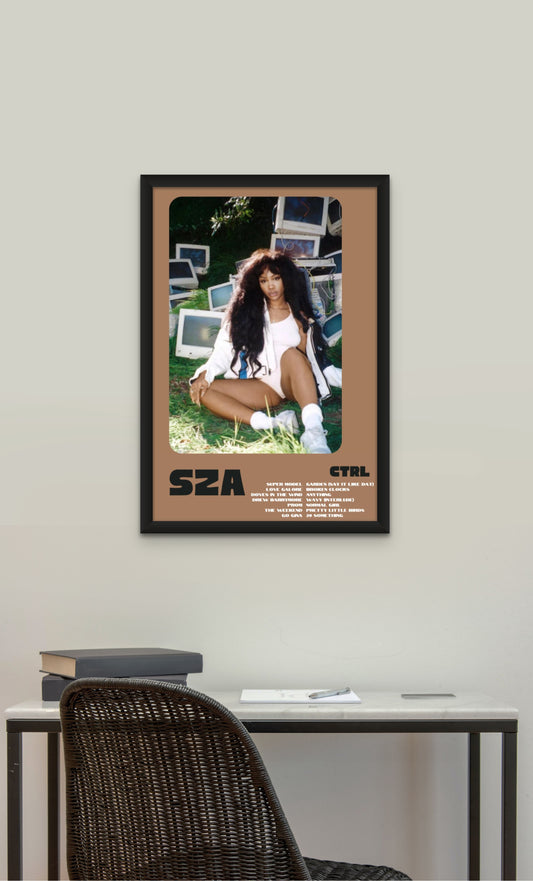SZA - CTRL Tracklist - Poster and Wrapped Canvas