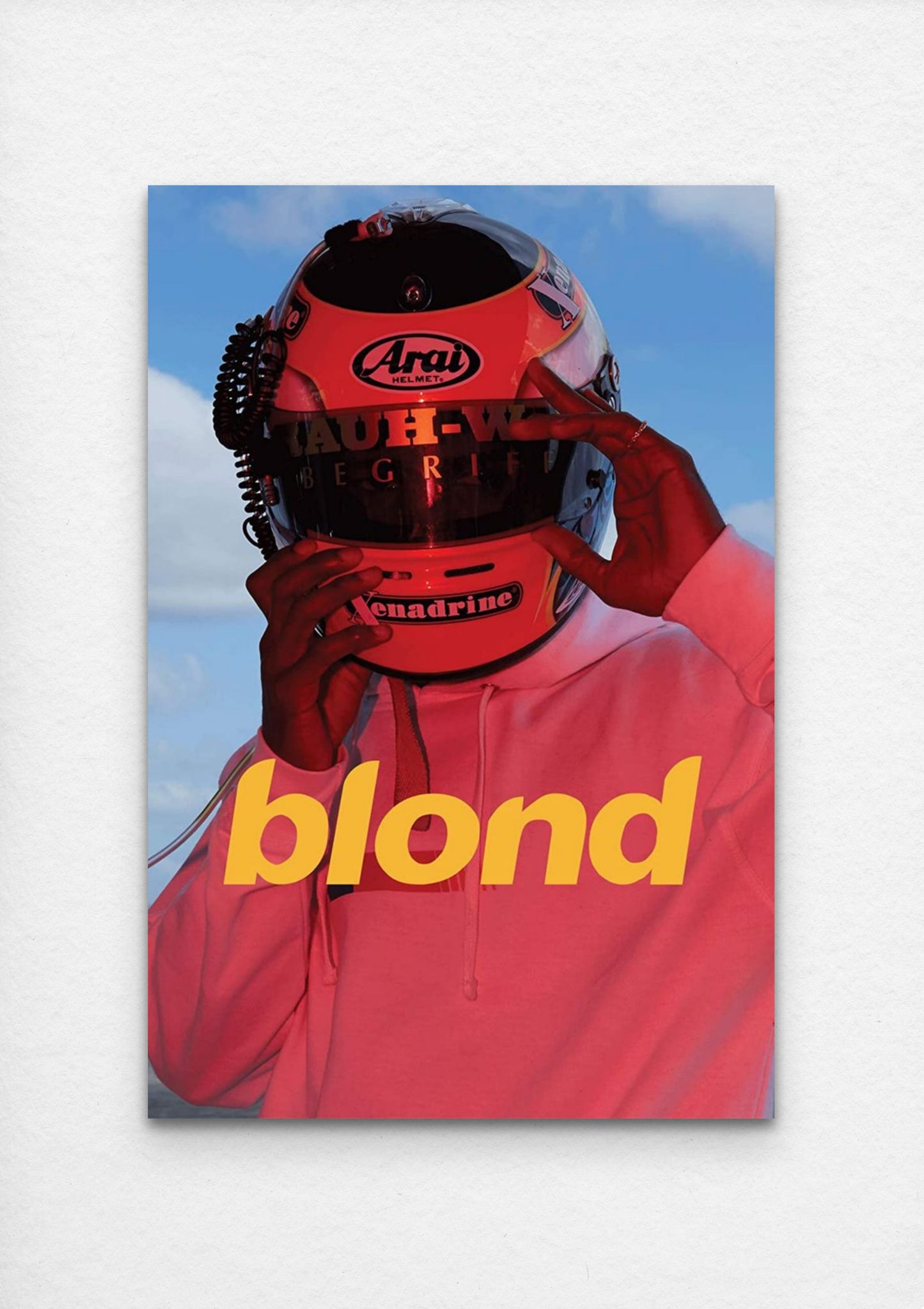 Frank Ocean - Blond Moto Helmet - Poster and Wrapped Canvas