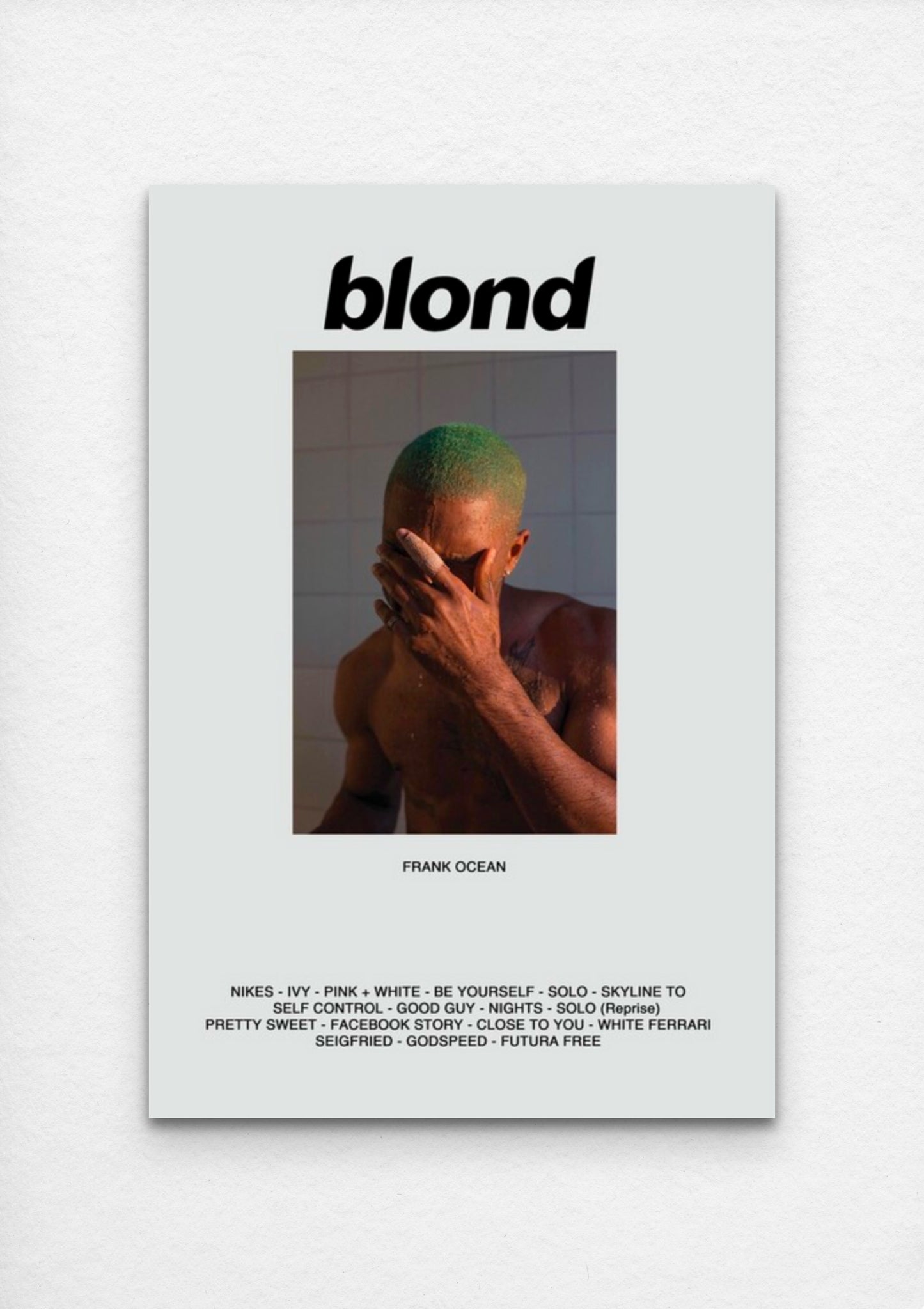 Frank Ocean - Blond Album - Poster and Wrapped Canvas