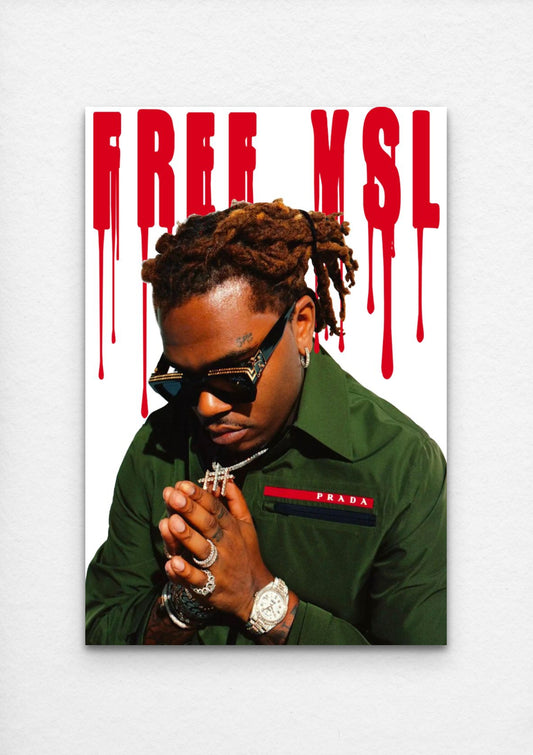 Gunna - Free YSL - Poster and Wrapped Canvas