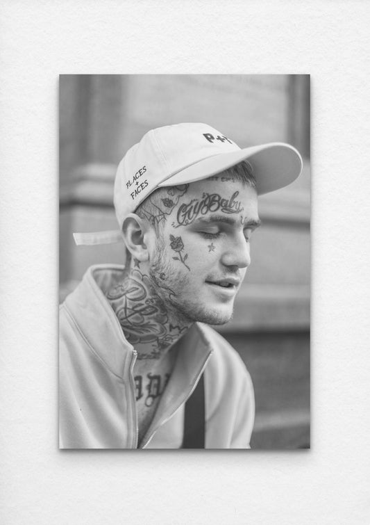 Lil Peep - B&W - Poster and Wrapped Canvas